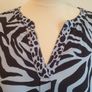 Cecil Animal Print Tunic Top Blouse New With Tags Black & Blue Guest Holidays Size S UK12 Payment By REVOLUT or PAYPAL Image 2