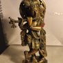 Krishna Brass Murti Krishn Hindu God Radha Krishna Hare Rama Iskon 24 CM. Tall . Image 2