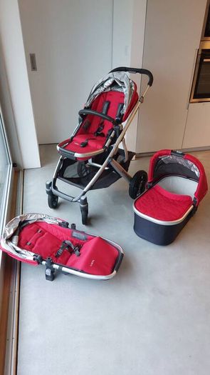 Uppababy Vista Travel System in Red