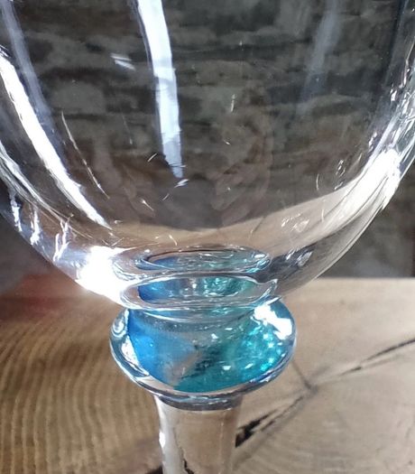 Wine Glasses  -12 Unique Hand Blown