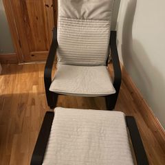 IKEA Poang armchair and footrest for sale.