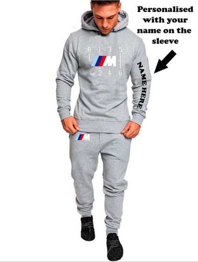 Personalised BMW M sports m power Shifter Fit Hoodie Men Sports Set bmw Hoodie + trousers bmw
