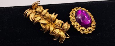 Two vintage brooches
