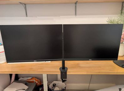 Dell UltraSharp U2415b Matched Dual Monitor Setup + Arm