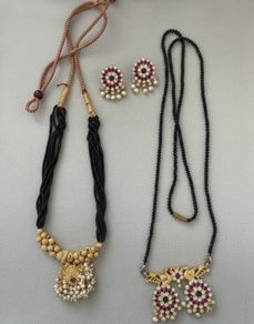 Traditional Indian Jewelry Set - Mangalsutra & Earring Collection