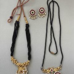 Traditional Indian Jewelry Set - Mangalsutra & Earring Collection
