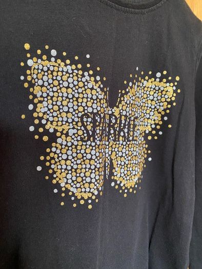Girl's Black Sparkle Long Sleeve Top | Size 3-4 years