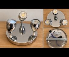 Endon Chrome 3 Light Ceiling Spotlight IP44