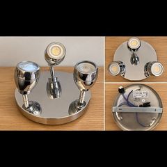 Endon Chrome 3 Light Ceiling Spotlight IP44