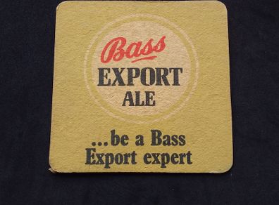 Bass Export Ale : Be A Bass Export Expert - Vintage 1970s Beer Mat/Coaster