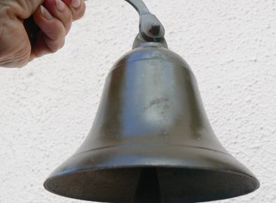 Vintage brass wall-mounted bell