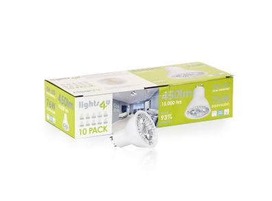 Lamps 4u 5w Gu10 Led Spot 420 Lumens 2700k (10 Pk)