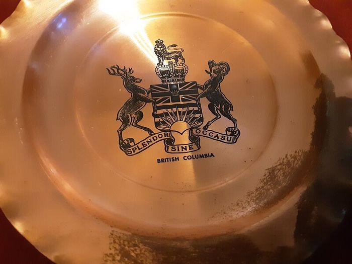 copper coat of arm's plate