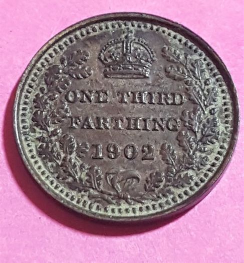 1902 One Third Farthing Edward Vll  Issued For Malta