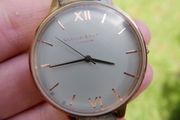 Olivia Burton Analogue Quartz Watch for Women with Grey Leather Strap