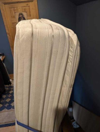 Pine Bed + mattress with FREE lockers and dresser for sale