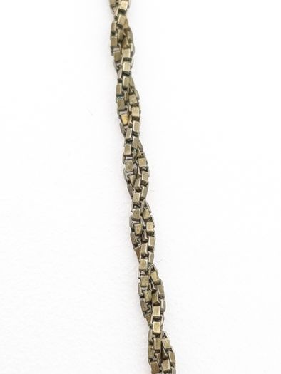 Carved Natural Baltic Amber Patinated Silver Necklace