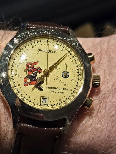 Poljot Vintage Chronograph Euro 1992 Sweden Commemorative