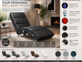 Heated Lounger with Massage Modes and Timer