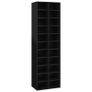 Shoe Cabinet High Gloss Black 54x34x183 cm Chipboard Image 4