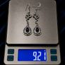 Vintage 925 Sterling Silver & Colour Changing Amethyst Witchy Gothic Snake Earrings Image 10