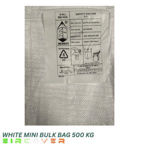 Mini Bulk bag white 50cm x 50cm x 50cm single trip