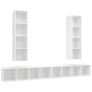 Wall-mounted TV Cabinets 4 pcs White Chipboard Image 4
