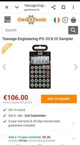 Brand New Po Ko33 Micro Sampler/sequencer/Speaker/Audio I/O    (3 units left)