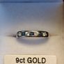 9ct white Gold CZ and Natural Sapphire 7 stone ring Image 2