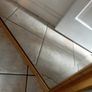 Large Gold Wooden Mirror, Glass Crack, Nice Frame Image 3