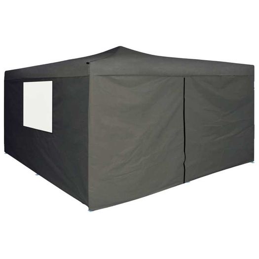 Folding Gazebo with 4 Sidewalls 5x5 m Anthracite