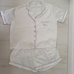 Bride white satin pjs size 8/10