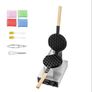 New Commercial Bubble Waffle Maker, 1400W Egg Pancake Baker Machine, Non-Stick Stainless Steel Egg Bubble Puff, 180 Rotatable, Temp and Time Control, Wooden Handle, for Restaurant Bakery Snack Bar Image 4
