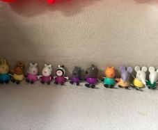 Peppa pig characters and suitcase