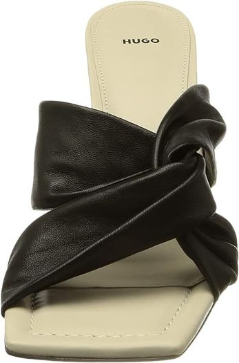 HUGO BOSS Women's Tonic Twistedmule-n Pumps 50470715, Black 37.5 EU, 4.5 UK