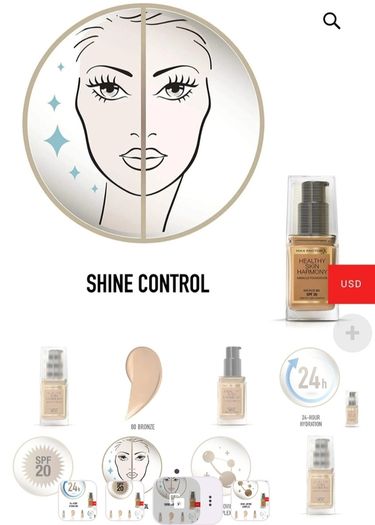 Max Factor Healthy Skin Harmony Liquid Foundation With SPF - Shade - 80 Bronze - Size - 30ml - RRP - 16.95