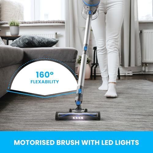 3-in-1 Cordless Vacuum Cleaner 22.2V | Powerful & Lightweight | 40 Minute Run Time | Rechargeable Lithium-Ion Battery | Great for Pet Hair Carpets & Hard Floors | Upright Handheld Stick