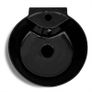 Ceramic Stand Bathroom Sink Basin Faucet/Overflow Hole Black Round Image 4