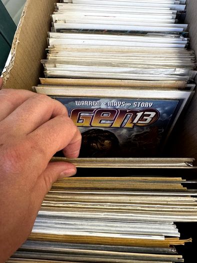 Image Long Comic Box w 275 comics for Sale