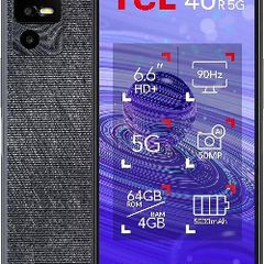 TCL 40R 5G 64GB 4GB Unlocked 50MP Hybrid Dual SIM Android Smartphone - Grey/ Used