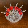 Vintage Ladybird Cocktail Picks in Glass Holder Image 2