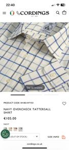 Cordings mens shirt 18 .5 inches