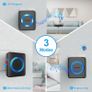 Wireless Doorbell, Waterproof Twin Wall Plug-in Cordless Door Chime Kit with 400m Range, 38 Chimes, 4-Level Volume & Blue Light, Best for Plug in Door Entry Bell Image 3