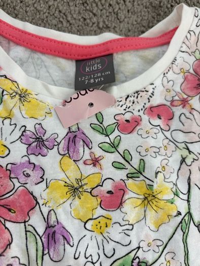 girl summer set t shirt and shorts 7/8 years old 122/128cm