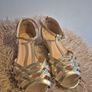 NEXT_Occasion Kids Wedge Sandals in Gold, size 3 Image 3