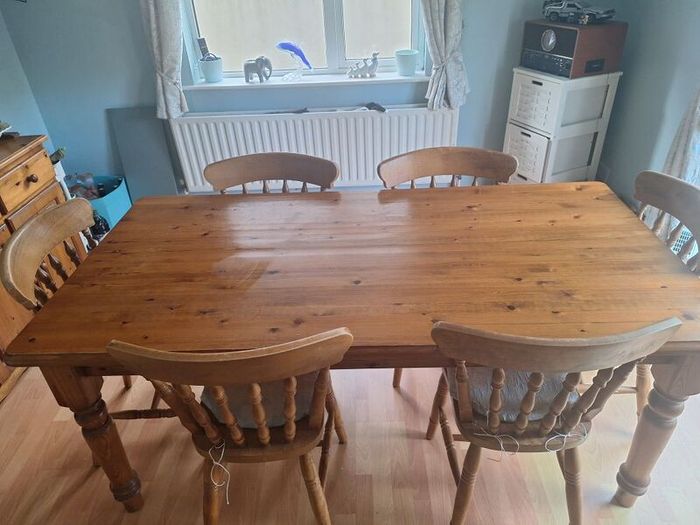 Pine Table and Dresser