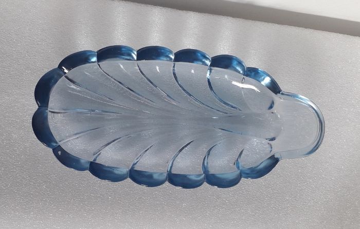DISH - Art Deco - Blue Glass