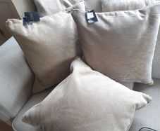 Debenhams Plain Piped Chenille Cushion