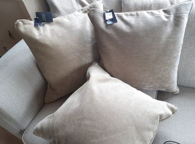 Debenhams Plain Piped Chenille Cushion