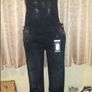 BNWT Denim Co. black skinny ripped  Dungarees size XS UK4/6 EU32/34 Postage included Image 2